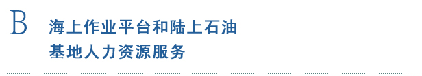 海上作业平台及陆上石油基地人力资源服务